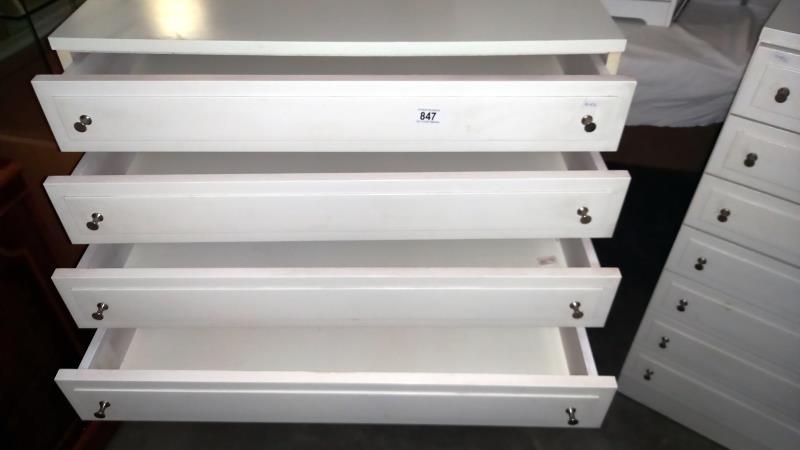 A pair of STAG white bedroom chest of drawers, 82cm x 42cm x 97cm high, COLLECT ONLY - Image 4 of 7