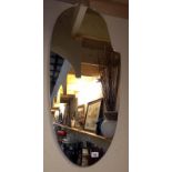 A 1970's retro wall mirror 92cm x 41cm COLLECT ONLY