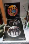 3 sealed 'The Beatles' LP sized round jigsaws