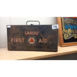 A vintage Sanoid first aid tin and contents