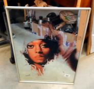 A Diana Ross mirror 43cm x 56cm COLLECT ONLY