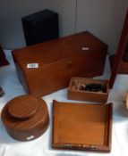 A quantity of wooden boxes, crumb tray etc