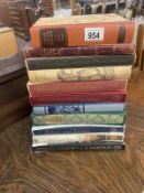 A collection of Folio Society books including The Grand Tour, Priestley (one cover missing)