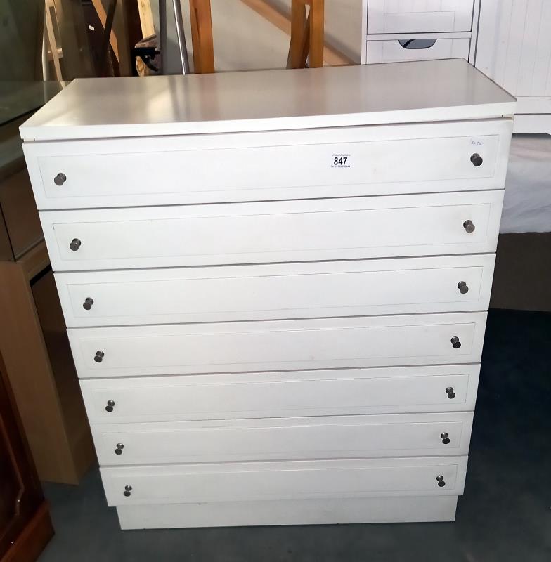 A pair of STAG white bedroom chest of drawers, 82cm x 42cm x 97cm high, COLLECT ONLY - Image 2 of 7