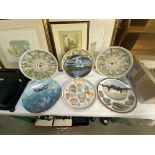A quantity of collectors plates including RAF related - Flight over Lincoln, 617 Squadron, Bomber