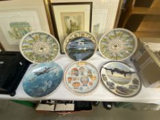 A quantity of collectors plates including RAF related - Flight over Lincoln, 617 Squadron, Bomber