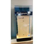 A vintage Platignum fountain pen shop display cabinet 23cm x 21cm x height 49cm COLLECT ONLY