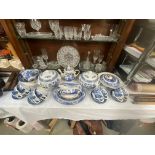A quantity of Blue Willow patterned dinner ware, COLLECT ONLY