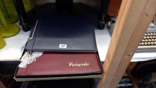 2 photograph albums, 1 is boxed