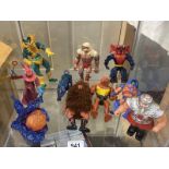 A collection of Masters of the Universe MOTU vintage action figures