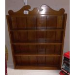 A wooden display cabinet, height to highest point 65cm, COLLECT ONLY