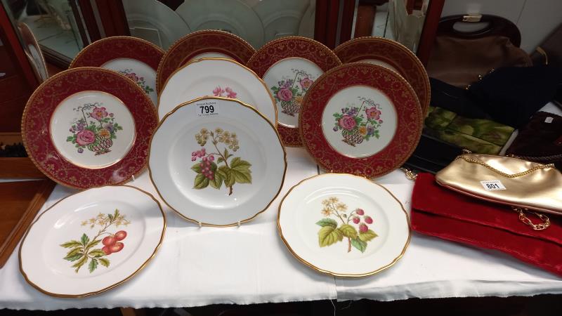 4 Spode collectors/cabinet plates and 6 plates by Booths