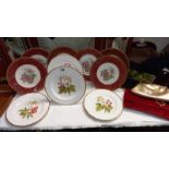 4 Spode collectors/cabinet plates and 6 plates by Booths