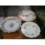 Three ceramic comports/cake stands.