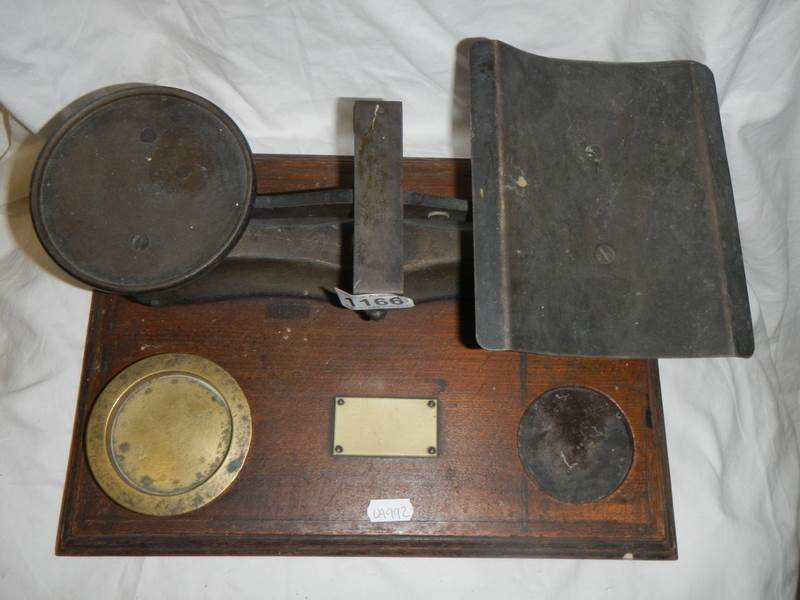 A set of Victorian brass postal scales. - Image 2 of 2