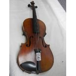 An old violin marked Antonio Stradivarius, Faciebol Anno 17.