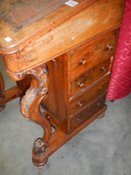 A Victorian walnut Davenport, 82 cm high. - Image 2 of 2