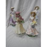 A set of four limited edition Royal Worcester Four Seasons figurines.