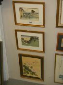 Three framed and glazed Chinese watercolours.