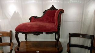 A 19th century French carved Chaise seat Approximately 73cm x 44cm x 77cm COLLECT ONLY.