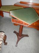 A period mahogany rent table. COLLECT ONLY.