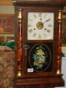 A Victorian mahogany wall clock, COLLECT ONLY.