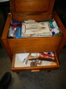 A good needlework box with contents.