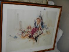 A framed and glazed print entitled 'My Fair Lady' by Gordon King.