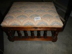 A good Edwardian spindle foot stool.