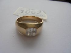 A gent's diamond four stone ring in 9ct gold, size W.