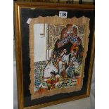 An Egyptian painting on papyrus of a market place.