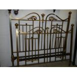 A Victorian brass 5 foot bedstead, COLLECT ONLY.