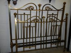 A Victorian brass 5 foot bedstead, COLLECT ONLY.