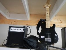 A Jumor electric guitar with Elevation amplifier and soft case. COLLECT ONLY.