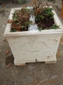 A heavy square garden planter, COLLECT ONLY.