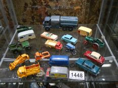 A mixed lot of die cast models including Dinky and Lesney.