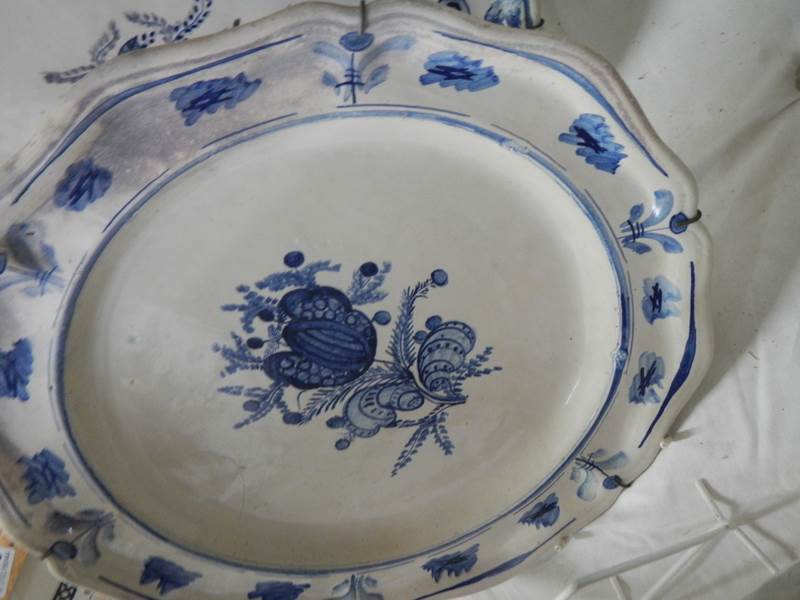 Three Delft style blue and white plates. - Image 3 of 4