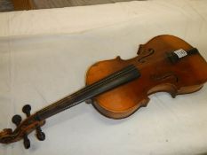 An unmarked violin.