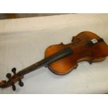 An unmarked violin.