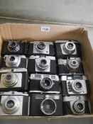 Twelve SLR type 1960's camera's including Ilford Sportsmaster.