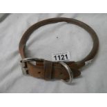 An old leather dog collar.