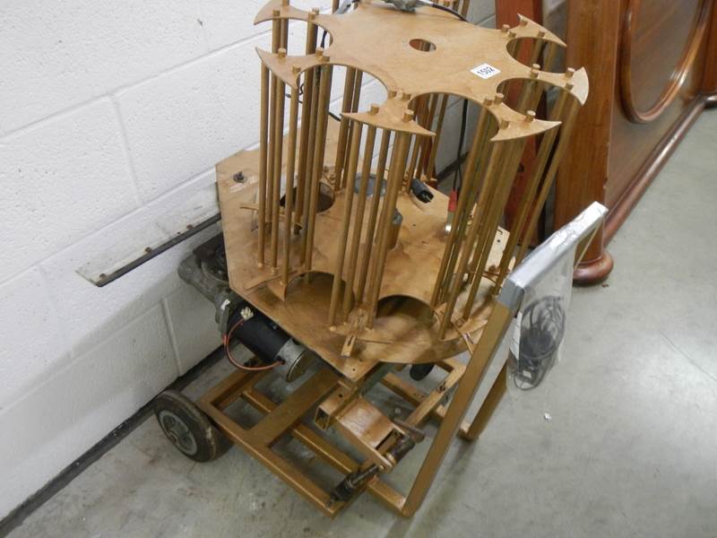 A clay pigeon shooting machine, in working order.