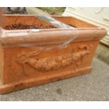 A small rectangular terracotta planter. COLLECT ONLY