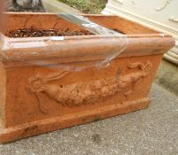 A small rectangular terracotta planter. COLLECT ONLY