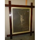 A framed and glazed picture of the crucifiction, COLLECT ONLY.