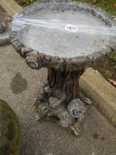 A garden bird bath featuring squirrels, COLLECT ONLY.