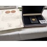 A cased Queen Victoria young head 1884 half sovereign with certificate.