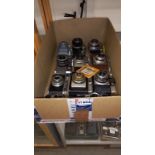A box of 11 assorted cameras