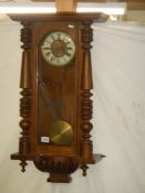A Victorian mahogany wall clock, COLLECT ONLY.