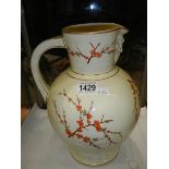 A Victorian hand painted water jug.